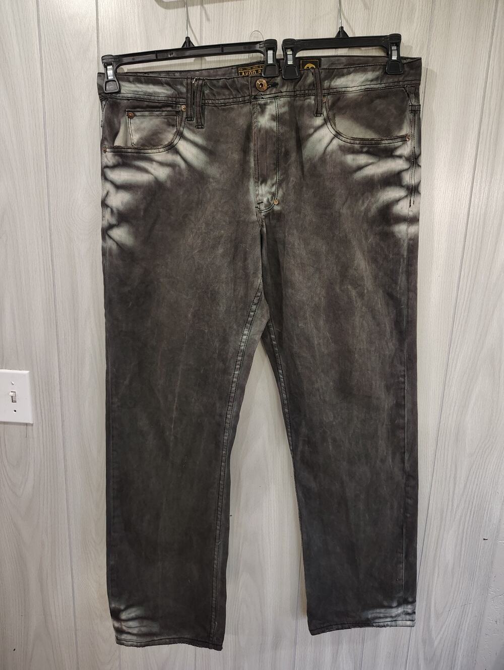 Akoo Jeans Men's 40x32 Gray Denim Jeans Relaxed Fit Casual Hiphop Gothic Grunge